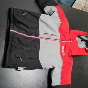 Gray Fleece Jacket with Monster Logo